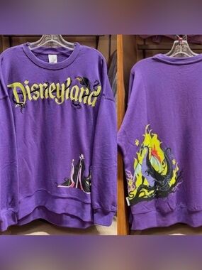 L - Disneyland Parks Villains Maleficent Dragon Crewneck Sweater Purple 2026